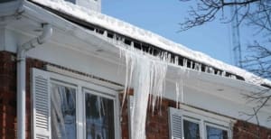 Ice Dam Damaged Roof